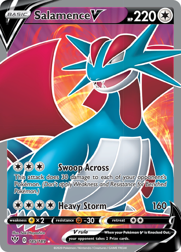 Salamence V (185 189) [Sword & Shield: Darkness Ablaze] Supply