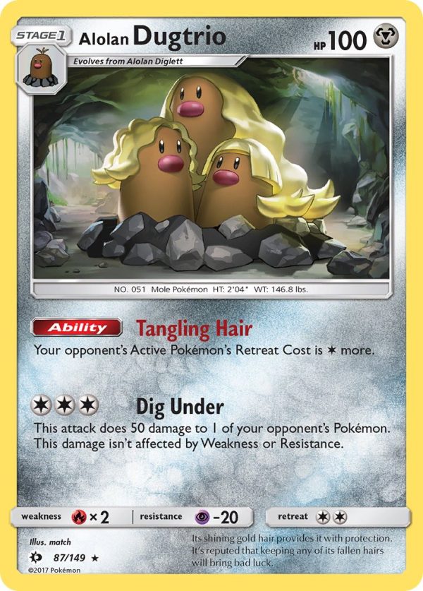 Alolan Dugtrio (87 149) (Cosmos Holo) (Blister Exclusive) [Sun & Moon: Base Set] For Discount