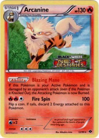 Arcanine (12 99) (Prerelease Promo) [Black & White: Black Star Promos] For Discount