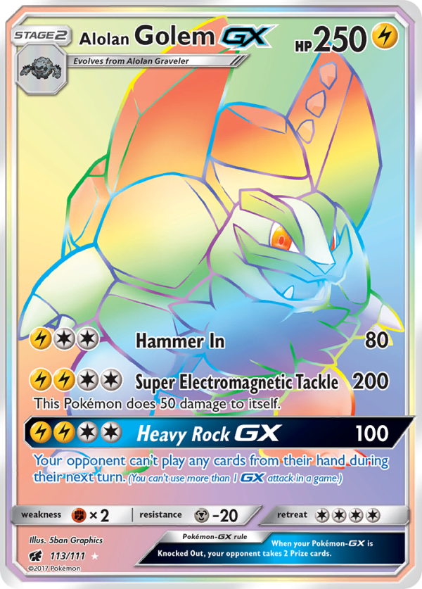 Alolan Golem GX (113 111) [Sun & Moon: Crimson Invasion] For Discount