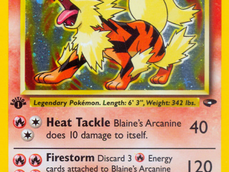 Blaine s Arcanine (1 132) [Gym Challenge 1st Edition] Sale