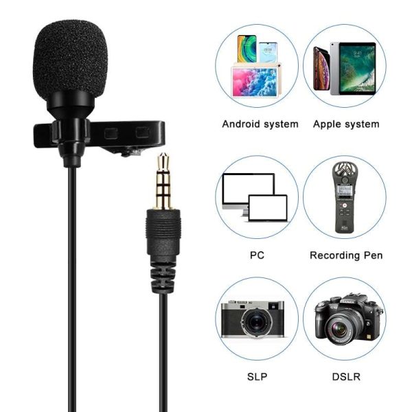 Hridz 10m long 3.5mm lapel microphone for mobile phone and DSLR For Cheap