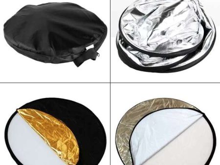 Hridz 5 in 1 Multi-Disc Collapsible Reflector-Silver Gold White Black For Cheap