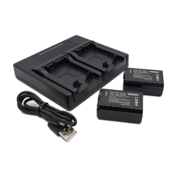 Hridz NP-FW50 Battery & Charger Pack for Sony NP-FW50 and SLT-A33,A35,A37,A55V, DSC-RX10 Online Hot Sale