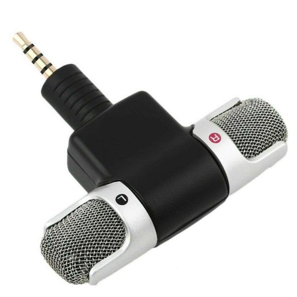 Hridz 3.5mm Mini Jack External Stereo Recorder Microphone Mic For Smart Phones Supply