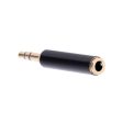 2Pcs Hridz 3.5mm TRS Male To Female TRRS Audio Stereo Adapter Connector 3 Pole to 4 Pole on Sale