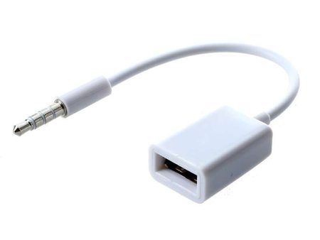 Male Cable Plug AUX Jack 3.5mm Audio to USB 2.0 Female Converter Cord Play MP3 Online Sale