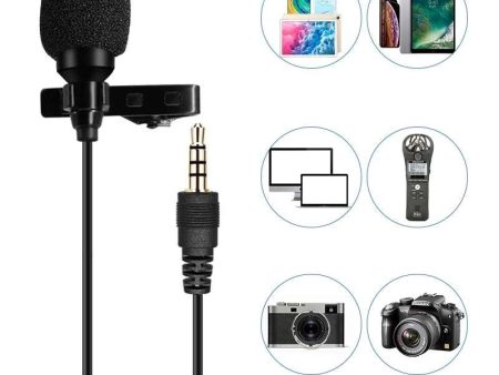 HRIDZ 6M 3.5mm Jack Clip-on Lavalier Lapel Microphone for iPhone Android DSLR Cameras Online Sale