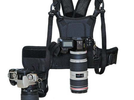 Dual Multi Camera Carrier Chest Harness Vest with Mounting Hubs For Sale