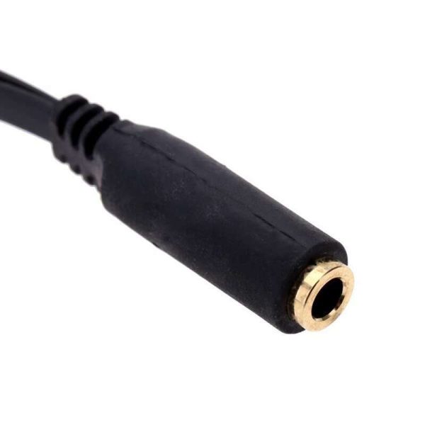 3.5mm Jack Y Splitter 2 Male to 1 Female Stereo Audio Headphone adapter Black cable Discount